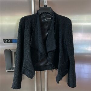 Zara Woman Black Textured Blazer